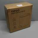 TIPGO Slim Bathroom Trash Can with Lid Soft Close, Step Pedal, 6 Liter / 1.6 Gallon Stainless Steel Trash Bin, Small Garbage Cans for Bedroom, Office, Kitchen (Matte Black)