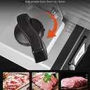 Meat Slicer 200W Electric Deli Food Slicer with 2 Removable 7.5" Stainless Steel Blade, Adjustable Thickness for Home Use, Child Lock Protection, Easy to Clean, Cuts Meat, Bread and Cheese