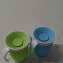 Munchkin Sippy Cup for 6 Month Old and Up, Spill Proof Miracle 360 Toddler Cups with Transition Handles, 7 Ounce, 2 Pack, Blue/Green (2-Pack, Blue, Green)