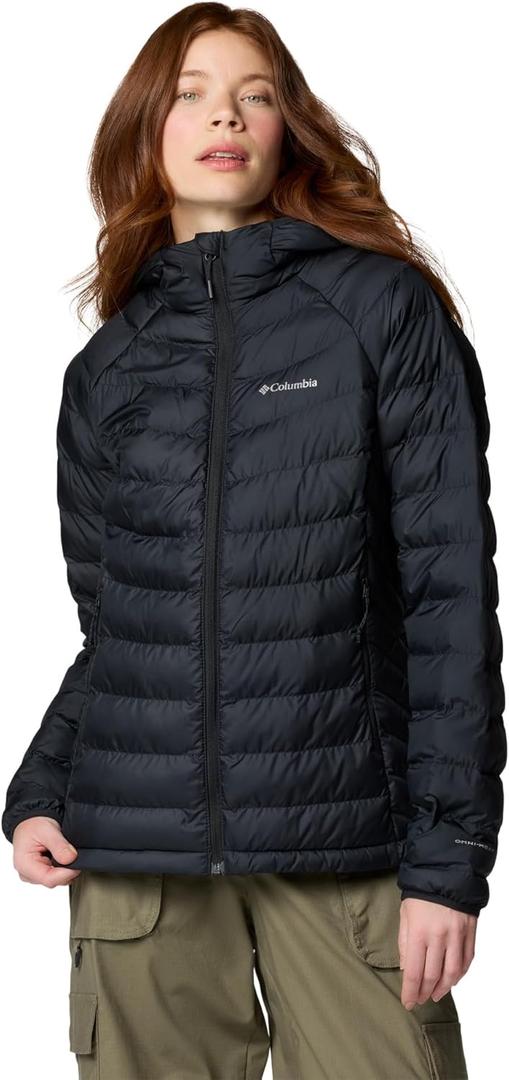 Columbia Women's Powder Lite II Hooded Jacket (Large, Black)