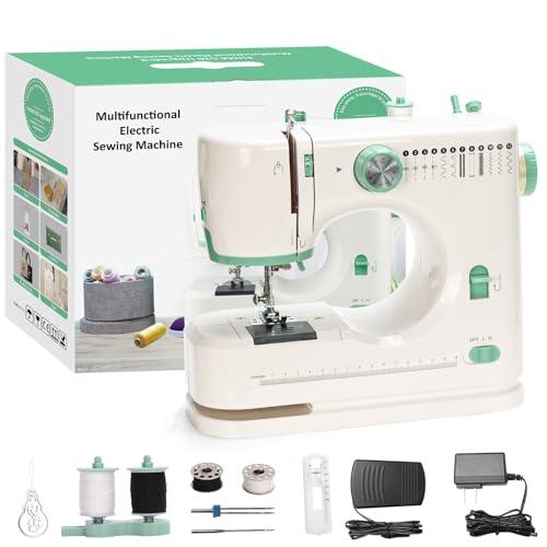 Mini Dual-Speed Sewing Machine Double Needle & Double Thread 12 Stitch Modes Beginner-Friendly Household Sewing Machine, ldeal for Adults & Beginners