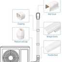 3" W 4.2Ft L Line Set Cover Kit for Mini Split Air Conditioners Decorative PVC Slim Line Cover for Central AC & Heat Pumps Systems Tubing Cover