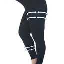 Plus Size 4XL Medical Compression Pantyhose for Women & Men, 20-30 mmHg Graduated Compression Leggings, Opaque Footless Waist High Compression Stockings for Edema, Varicose Veins, Flight, DVT, Black (4XL)