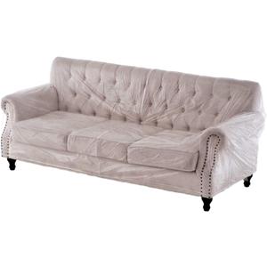 Swanna Plastic Thicker Clear Heavy-Duty Waterproof Sofa/Couch Cover - Protection Against Pets/Dog Clawing, Vinyl Sofa Slipover Furniture Protection for Storage and Moving (Sofa-1 Pack)