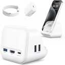 JSAUX USB C Docking Station Stand for Samsung Dex, 5-in-1 Multiport Hub with Phone Stand, 4K HDMI, USB 3.0 5Gbps 60W PD Compatible with Samsung S24/23, Pixel 8/8 Pro, iPhone 15 Series Type C Device