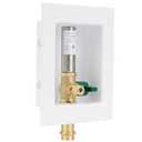 SECKWHALE Ice Maker Outlet Box with Water Hammer Arrestor, 1/2Inch Press x 1/4Inch OD Compression with 1/4Turn Ball Valve, Ice Maker Valve Wall Box with Faucet, Absorb Shock and Reduce Noise