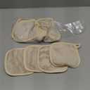 Makeup Remover Cloth, 6" x 6" Make Up Towels Reusable Face Cloth for Washing Face, 12 Pack Makeup Remover Pads Microfiber Face Washcloth with Mesh Bag, Beige