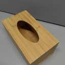 Rectangular Tissue Box Cover, Bamboo Tissue Box Cover Rectangle Tissue Box with Slide-Out Bottom Decorative Cube Facial Tissue for Bathroom Bedroom Dinner Table Office Tabletop
