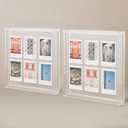 Elil Polaroid Frame for Fujifilm Instax Film - 8.3" x 7.6" Collage Picture Frame for Family Wedding - Double Glass Acrylic Frame Set of 2
