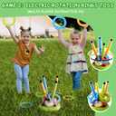 5 in 1 Musical Jump Toys, Toss Ring Game Stomping Launch Rocket Launcher for Kids, Obstacle Avoidance & Jump Squating Toy Games Remote Control Outdoor & Indoor Toys for Ages 4-8 8-13
