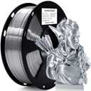 GIANTARM Silk Metallic Silver PLA 3D Printer Filament 1kg Spool, 1.75mm Dimensional Accuracy +/-0.03mm, 1080 Feet per Roll, Vacuum Packaging