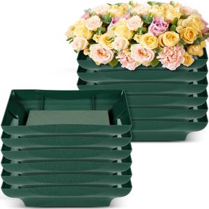 Sabary 18 Pack Large Size 8.5 x 6.7 Inch Floral Foam Bowl Floral Arrangements Supplies Foam in Bowls Flower Bowl with Blocks Kits for Table Party Wedding Festival Flower Holiday Decorating