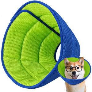 Soft Dog Cone Collar to Stop Licking After Surgery, Comfy Dog Cone Alternative for Large Medium Small Dogs/Cats, Adjustable Washable E-Collar for Spay Neuter Recovery and Neck Protection (Blue)