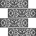 Hedume 4 Pack Rubber Stair Mats, Non Slip Stair Treads Mat, Rubber Scroll Doormat for Outdoor, Indoor, Entrance, Stairs (29" x 9.5")