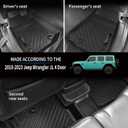 for 2018-2025 2026 Jeep Wrangler JL 4 Door Floor Mats Trunk Cargo Liner Backrest Mat Set All Weather TPE Rubber Protection Mat Wrangler Accessories (for 2018-2026 Jeep Wrangler JL 4 Door Full Set)