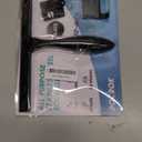 All-Purpose Stainless Steel Shower Squeegee for Shower Doors with 2 Adhesive Hooks, Bathroom Cleaner Tool Household Window Mirror Squeegee for Home Cleaning, Glass Door, Tile Wall, Car, 10 Inch Black