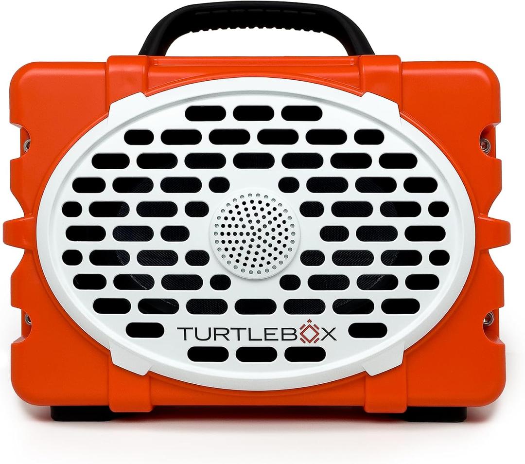 Turtlebox Original Gen 3: Portable Outdoor Bluetooth Speaker Ultra-Loud (120dB), Waterproof (IP67), Rugged, Impact-Resistant, 3-Day Battery | Party Mode: Unlimited Pairing for Stereo Sound, Orange