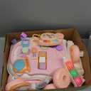 QDRAGON 3 in 1 Baby Walker and Activity Center for Girl, Learning to Walk, Sit to Stand, Early Educational Push Toys with Music Panel for Infant Toddler 12+ Months Pink