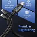 4 x USB C to USB C Cable, 2-Pack 6FT 60W Fast Charging Cable Type C Charger Cord for iPhone 17/17 Pro/17 Pro Max/Air/16/15 Pro Max/Plus, iPad, MacBook, Galaxy S25/S24/S23, Pixel 10/9/8/7, Tablet, Android