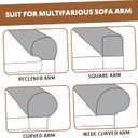 Homoyoyo 4PCS Armrest Covers Stretch Armchair Slipcover Protector Anti- Stain Washable Furniture Protector Arm Covers for Chairs Sofa Recliner Sofa Couch (Light Grey)