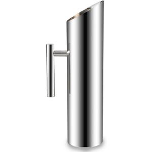 Stainless Steel Water Pitcher Carafe with Ice Guard 70 Ounces Capacity Chrome Plated Mirror Finish by MUGLIO (Silver)