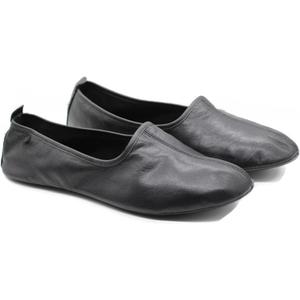Akdam Men's Indoor Leather Slippers Black Traditional Babouche House Shoes Moccasin (us_footwear_size_system, adult, men, numeric, medium, numeric_9_point_5)
