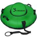 YINGDIKE Snow Tube for Sledding, Heavy Duty 40" Snow Sled with 4 Handles and Cushion Seat, Inflatable 600D Canvas Cover, High Speed Ski Tubes with Towable Strap