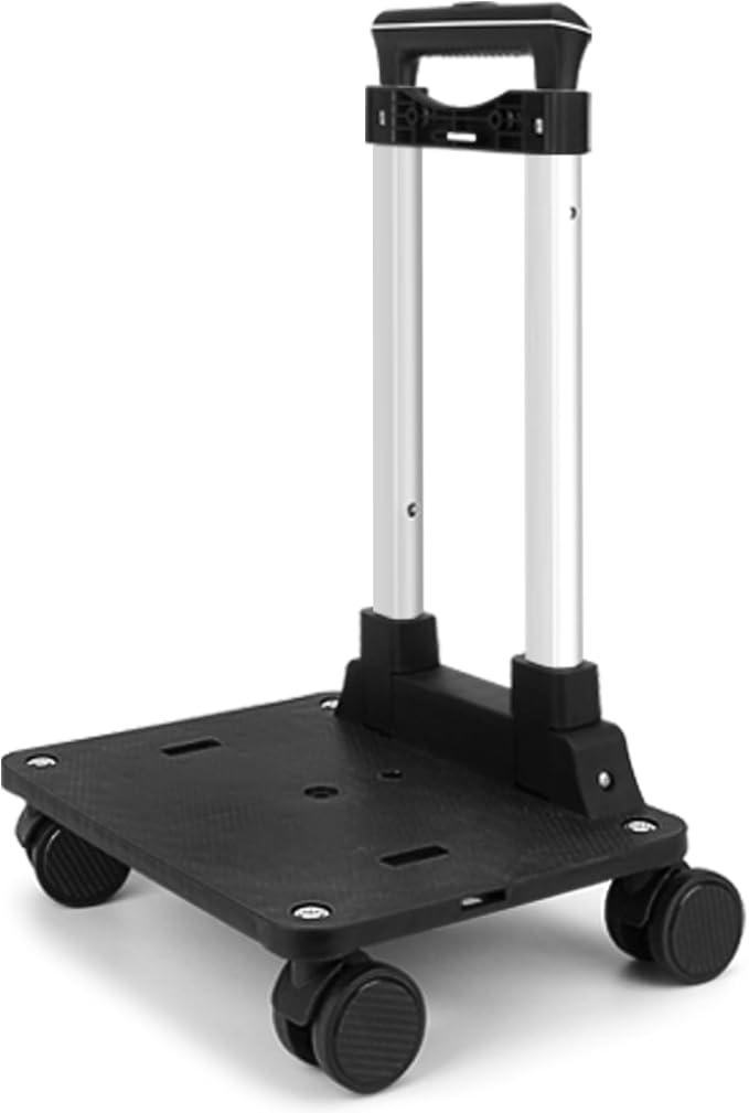 Folding Hand Truck Lightweight Luggage Cart with 4 Wheels Compact Trolly Cart Travel and Office Use