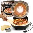 PIEZANO Crispy Crust Pizza Oven by Granitestone  12 Inch Electric Pizza Oven Indoor Countertop Maker with Ceramic Stone Heats up to 800F for Stone Baked Pizzeria Style at Home As Seen on TV Products