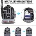 CADeN Camera Backpack Bag Professional for DSLR/SLR Mirrorless Camera Waterproof, Camera Case Compatible for Sony Canon Nikon Camera and Lens Tripod Accessories (Large, 5.0 Black)
