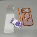 Meifigno Designed for iPhone 17 Pro Max Case 6.9", [Glitter Card & Wrist Strap] [Compatible with MagSafe] [2X HD Screen Protectors] Surround Raised Lens Protection for 17 ProMax Case, Cosmic Orange