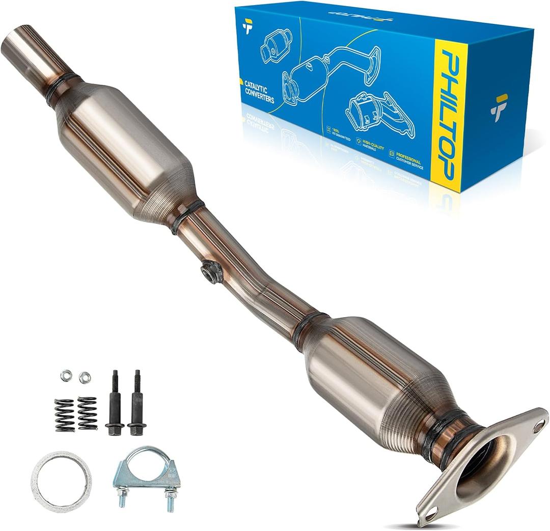 PHILTOP High Flow Catalytic Converter for Toyota, Pontiac(EPA Compliant)
Compatible with Toyota Corolla 2003-2008, Matrix 2003-2008 FWD, Pontiac Vibe 2003-2008 FWD, OE# 53717, 40407, 53451