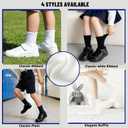 YMYDYFC 9Pack Kids Socks For Boys Girls Toddler Crew White Ruffle Socks Black Dress Sock School Uniform Cotton Seamless 3-11T (6-9 Years)