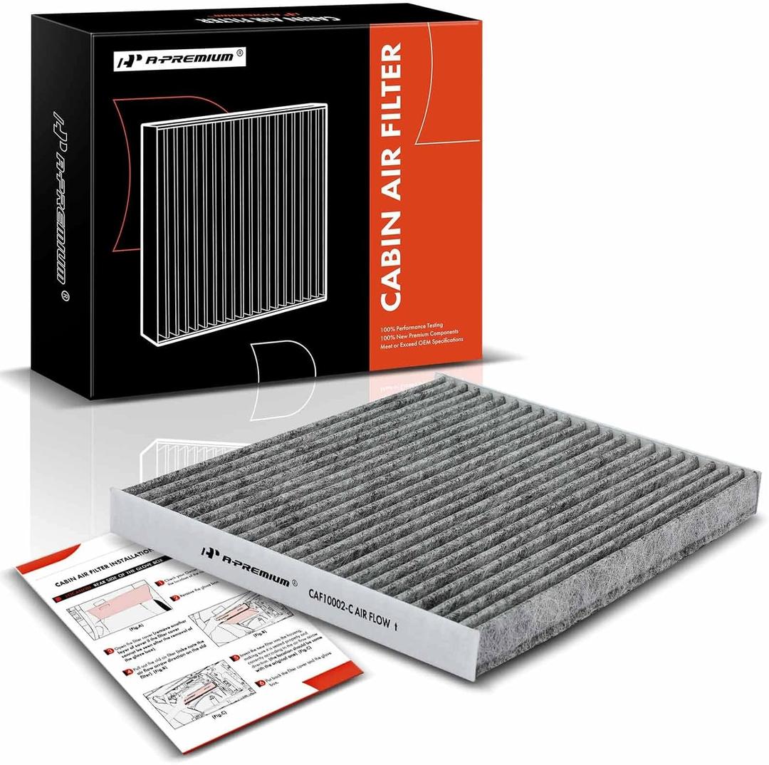 A-Premium Cabin Air Filter with Activated Carbon Compatible with Hyundai Ioniq 2017-2022 & Kia Niro 2017-2022, L4 1.6L, Replace# BNBK113196A, 97133G2000