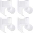4 Pack Pool Replacement Corner Caps 1.77 Inch White Plastic Corner Caps Fence Post Plastic Plug Inserts Caps for Use Compatible with Kayak Swimming Pools