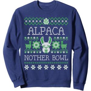 Alpaca Nother Bowl - Funny Ugly Christmas Sweatshirt, Medium