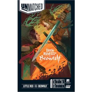 Restoration Games Unmatched Little Red Riding Hood vs Beowulf - Strategy Board Game for 2 Players - Heroes Expansion with Miniatures, Unique Decks, and Battlefield - 20 Min Playtime - Ages 9+