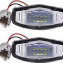 2PCS 6000K 18SMD 12V LED License Plate Light Replacement for Honda Accord Civic Acura TSX TL MDX RL ILX