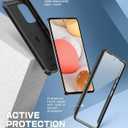 2 x Clayco Xenon Case for Samsung Galaxy A53 5G Case, [Built-in Screen Protector] Full-Body Rugged Cover Compatible with Fingerprint Reader, 6.4 inch 2022 Release Black