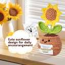 2 x Positive Handmade Sunflower Crochet Doll - with Card How Awesome You are - Emotional Support Gifts for Teacher,Coworker,Best Friend,Mom,Dad,Sister - Birthday, for Women,Men
