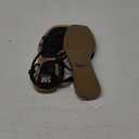 SM New York Flat Black Sandals, Size: 8