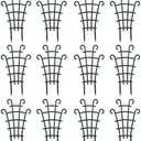 12 Pack Trellis for Potted Plants, Garden Trellis for Climbing Plants Plastic Mini Climbing Plant Trellis Flower Pots Support Stackable Trellis for Climbing Plants Peas, Dark Green