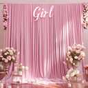 2 Panels 5ft X 10ft Pink Backdrop Curtains for Party - WENSINL Wrinkle Free Polyester Backdrop Drapes for Wedding Bridal Shower Birthday Photobooth Backdrop Curtain Wall Decorations