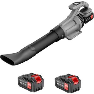 Electric Leaf Blower Cordless with 2 x 4.5Ah 21V Batteries and Fast Charger, 3 Speed Modes 650CFM Handheld Brushless Leaf Blower for Yard, Patio & Outdoor Use