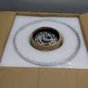 Semi Flush Mount Ceiling Light Fixture, Vintage Matte Black 3-Light Fixture with Etched Crystal Glass Shade for Kitchen,Hallway, Entryway, Bedroom (No E12 Bulbs Included) (12in)