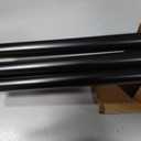 KAMANINA 1 Inch Curtain Rod Telescoping Single Drapery Rod 36 to 72 Inches (3-6 Feet), Black Curtain Rods for Windows 24 to 68 Inches, Netted Texture Finials