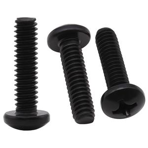 1/4-20 x 1 (30 Pack) Stainless Steel Phillips Pan Head Machine Screws, Stainless Steel 304 (18-8), Round Head Phillips Drive Machine Screws, UNC Coarse Thread, Black Coated