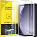 JETech Screen Protector for Samsung Galaxy Tab A9+ / A9 Plus 11-Inch 2023 with Easy Installation Frame, Tempered Glass Film, HD Clear, 2-Pack