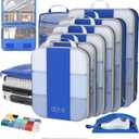 10 Set Compression Packing Cubes for Travel Essentials,Compressible Expandable Packing Cubes for Suitcase,OlarHike Luggage Organizer Bags for Travel,Handy Helper for Organizing Clothes(Klein Blue)
