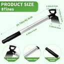 Weeding Puller Tool 8 Tooth, Manual Weed Rake Weeder Remover Tool Gardening, Dandelion Gardenia Uprooting Tool for Yard, Lawn, Patio and Garden